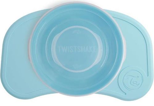 купить Посуда для кормления U-Grow 78440 Set anti-alunecare cu farfurie Twistshake Click-Mat, albastru в Кишинёве 