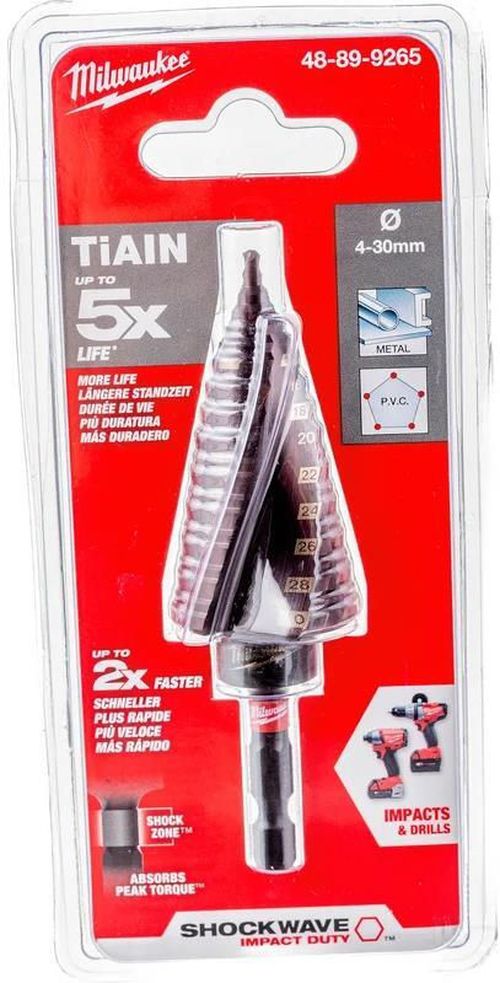 купить Сверло Milwaukee 48899265 сверло ступенчатое Shockwave 4-30мм в Кишинёве 