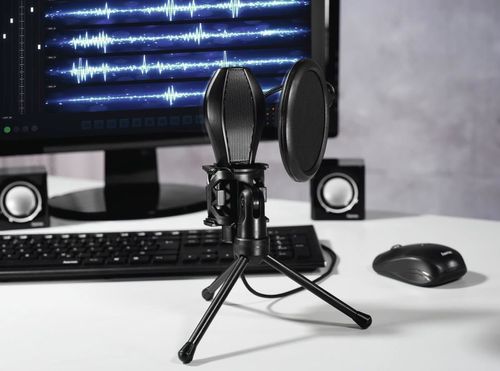 купить Микрофон для ПК Hama 139907 MIC-USB Stream Black в Кишинёве 