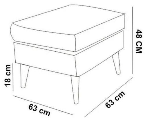 купить Пуф Trendy Tuffet, Sofia Puf-Albastru inchis, 63x48x63cm (GTR007632) в Кишинёве 