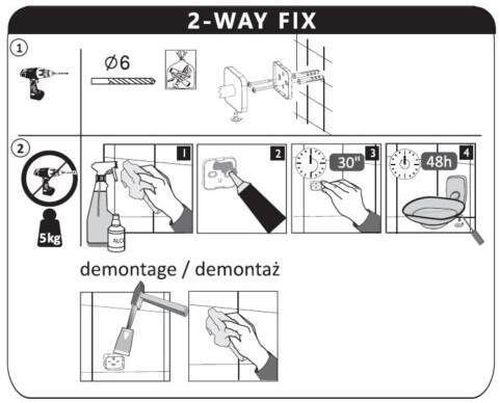cumpără Cârlig baie Bisk 06841 Cuier dublu FORTE în Chișinău 