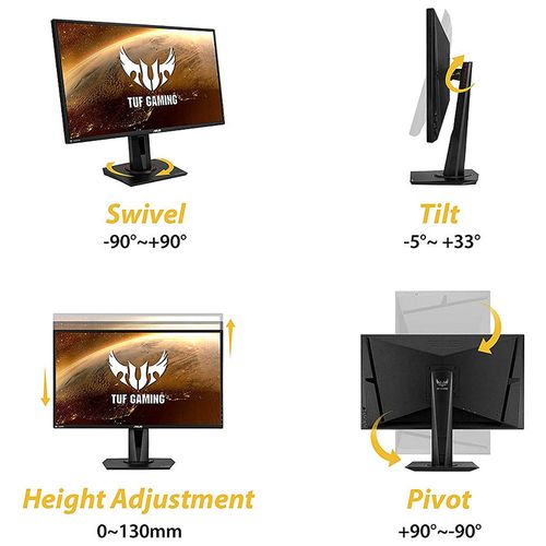 cumpără Monitor 27 ASUS TUF Gaming VG27AQ HDR IPS 2K 165Hz Gaming Monitor WIDE 16:9, 0.23, 1ms, HDR10, G-Sync, Adaptive-Sync, Pivot, Contrast 1000:1, H:30-243kHz, V:48-165Hz, 2560x1440 WQHD, Speakers 2x2W, 2xHDMI v2.0/Display Port 1.2 în Chișinău 
