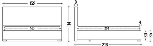 купить Кровать my-STYLE my-Lora 140x200 (P53D14M01) в Кишинёве 