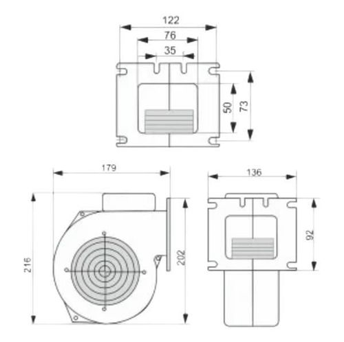 cumpără Accesoriu sisteme de încălzire MplusM Ventilator p/u cazan comb.solid WPA-117,34/W,180 m3/h MplusM în Chișinău 