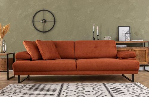 купить Диван Trendy Mustang Portocaliu 99x83x239cm, extensibila (3 locuri) в Кишинёве 