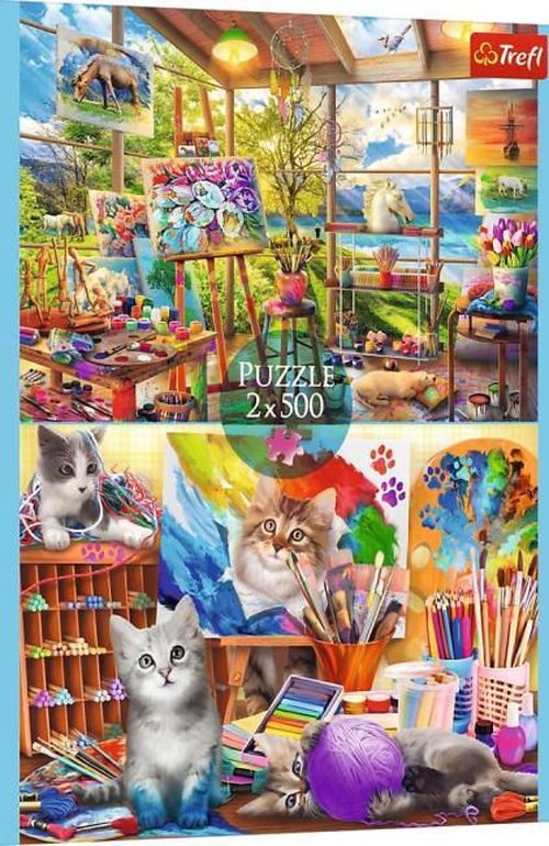 купить Пазл Trefl 37530 Puzzle 2x500. Arta Picturii в Кишинёве 