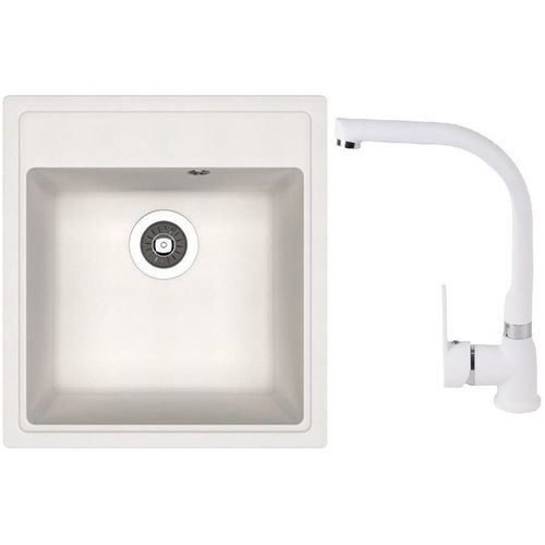 купить Мойка кухонная со смесителем Dr.Gans Nika 470 + SanDonna F 7103 alb в Кишинёве 