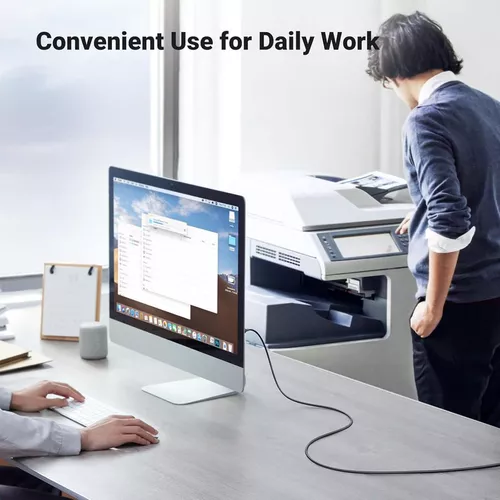 купить Кабель для IT Ugreen 10351 AM-BM USB 2.0 3M US135, Black в Кишинёве 