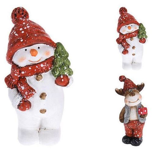 купить Новогодний декор Promstore 12800 Фигурка рождественская Снеговик/Олень 13.5cm в Кишинёве 