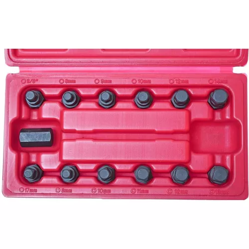 cumpără Set de tubulare, bite, duze JTC JTC-1117 Set chei tubulare pentru dopuri de golire ulei, 13 piese (cutie de plastic) în Chișinău 