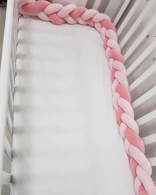 купить Бортик для кроватки Kikka Boo 41109050138 Protectie laterala impletita Pink, 3 cosite, 180 cm в Кишинёве 