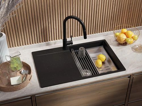 cumpără Chiuvetă bucătărie Primagran San Francisco 780-50 level Black metallic + accesorii 500x780 MHFKM în Chișinău 