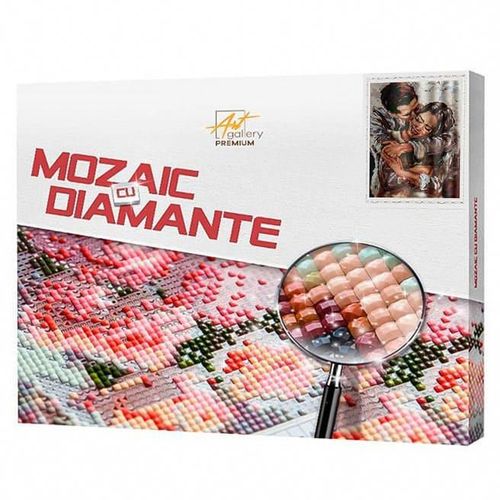 купить Картина по номерам Art Gallery QB205759 Mozaic cu diamante patrate 40x50cm Cuplu indragostit в Кишинёве 