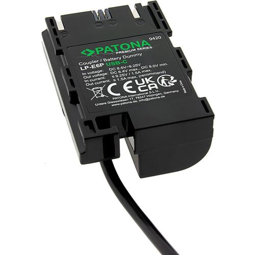 купить Зарядное устройство для фото-видео Patona 9420, USB-C Input battery adapter for Canon LP-E6P в Кишинёве 