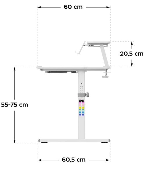 купить Офисный стол Mark Adler Biurko Study 4.7 Grey в Кишинёве 