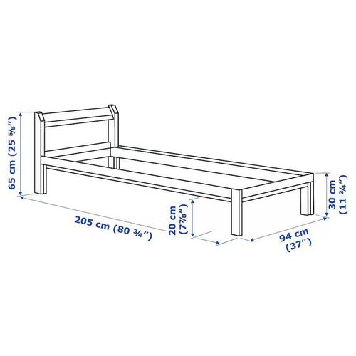 купить Кровать Ikea Neiden Luroy 90х200 Pine в Кишинёве 