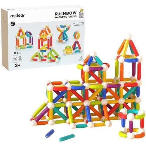 купить Конструктор miscellaneous 10483 Set magnetic Cilindri in culori de curcubeu, 100 buc.1170 в Кишинёве 