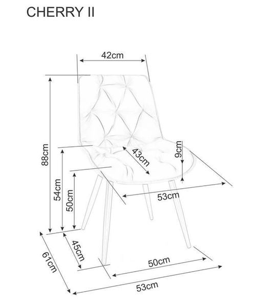 купить Стул Signal Cherry II velvet jas szary bl.03/ met. czar в Кишинёве 