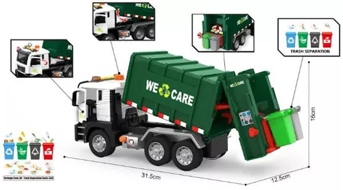 купить Машина Wenyi WY1115A 1:10 Camion de gunoi cu inerție (lumină / sunet) в Кишинёве 