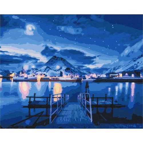 cumpără Tablou pe numere BrushMe BS52595 (în cutie) Auroră boreală în Chișinău 