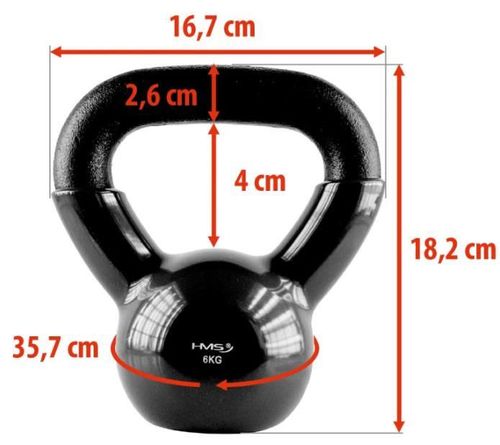 купить Гантель HMS 13624 Gantera 6kg Kettlebell KNV (17-64-061) в Кишинёве 