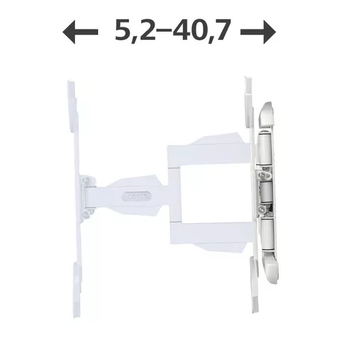 купить Крепление настенное для TV Hama 118675 Fullmotion TV Wall Bracket, 3 stars, 165 cm (65), white в Кишинёве 