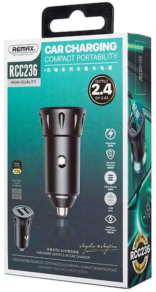cumpără Încărcător pentru automobil Remax RCC236 Black în Chișinău 