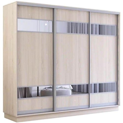 купить Шкаф Mobildor-Lux Раздвижные двери Fox из ДСП с зеркальными элементами (250x60x240H см) Sonoma в Кишинёве 