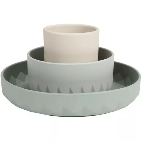 cumpără Seturi pentru hrănire bebelușilor Premaman PRFCBV-CCC-UNQ Set 3 piese din silicon Origami Verde în Chișinău 