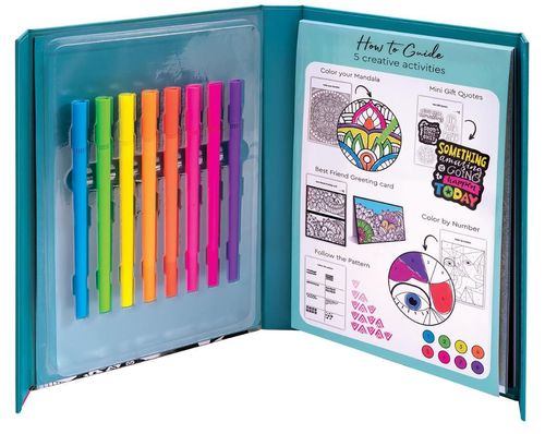 купить Набор для творчества As Kids 1038-11041 Happi Hobbi Art Journal Neon Markers в Кишинёве 