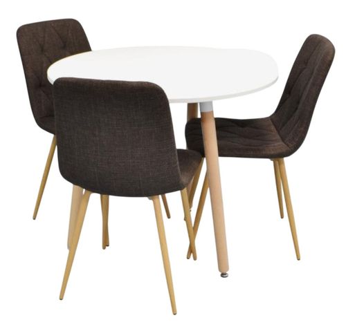 купить Комплект стол и стулья Evelin di Costacurta стол DT-404-1Wo + 3 стула YTC-080Wo Dark brown в Кишинёве 