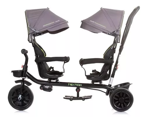 cumpără Bicicletă-cărucior Chipolino TRKHH0232GT Hip Hop graphite трицикл для близнецов în Chișinău 
