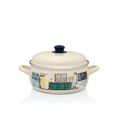 cumpără Cratiță Metalac 51681 эмалированная SweetHome 24cm, 5l, крышка металл în Chișinău 