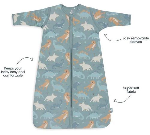 cumpără Lenjerie de pat pentru copii Jollein 016-541-67100 cu maneci detasabile Roarsome, 90 cm în Chișinău 