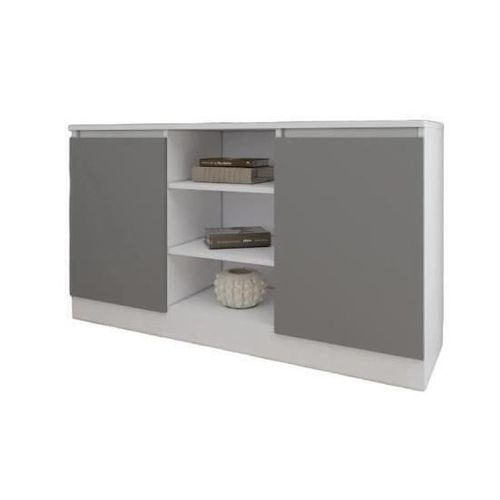 cumpără Comodă Smartex (16243) Т5 120cm Alb+Grafit în Chișinău 