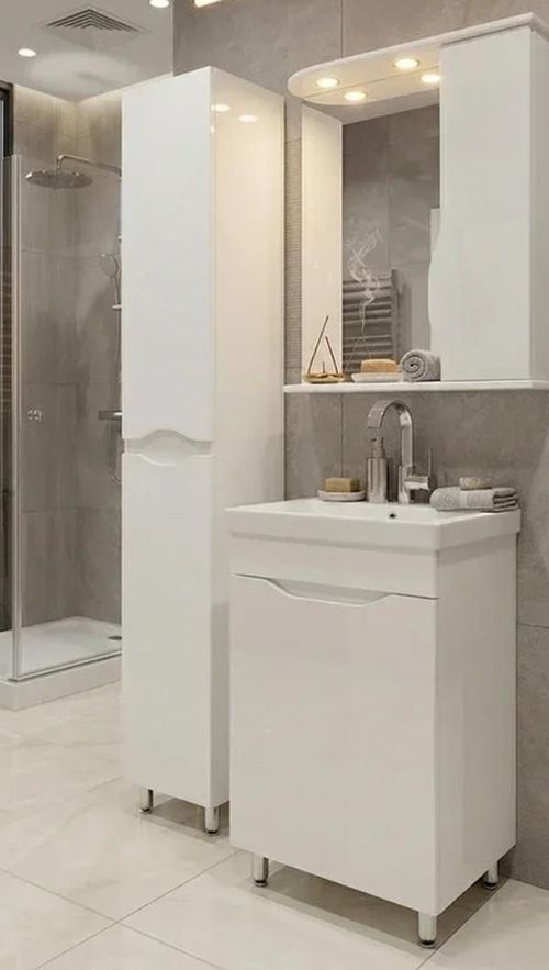 cumpără Dulap pentru lavoar Mashtab 11826 Print cu 1 usa 50cm Alb în Chișinău 