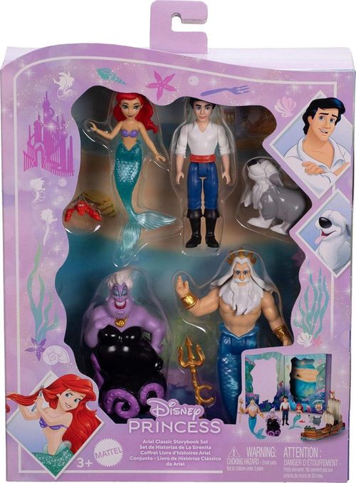 купить Кукла Mattel JBL32 Ariel Mermaid Storybook Set With в Кишинёве 