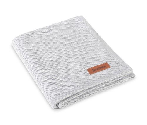 купить Детское постельное белье Sensillo 43443 Плед Bamboo 80x100 Silver в Кишинёве 
