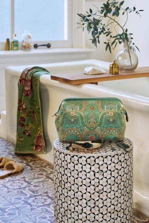 купить Несессер/косметичка Pip Studio 51.274.295 Cooper Cosmetic Purse Medium Jabali Green 22.5x9.5x15cm Green в Кишинёве 