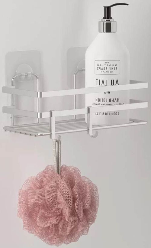 cumpără Raft de baie Teknotel ST181al Raft dreptunghiular 11x25x9.5cm, metal alb în Chișinău 