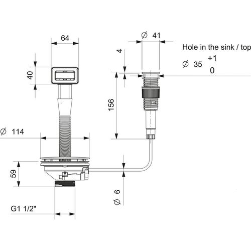 cumpără Sifon pentru chiuvetă bucătărie Reginox R37311 Wastekit Pure Black în Chișinău 