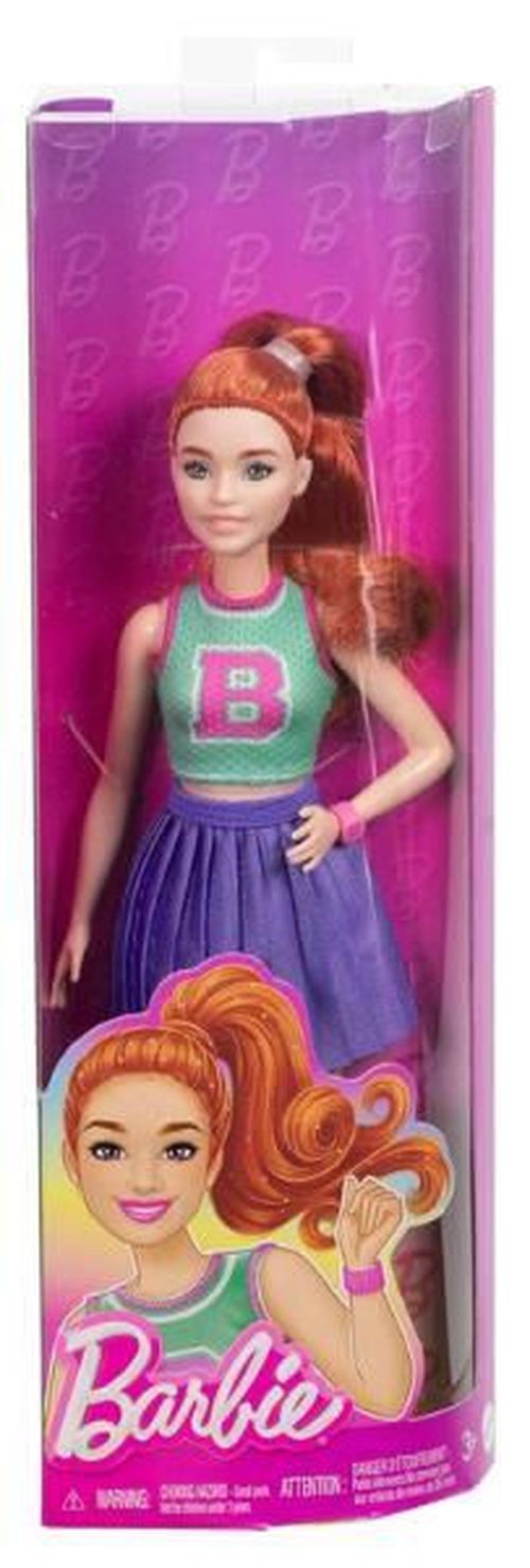 купить Кукла Barbie HYT90 Păpușa Barbie Fashionistă cu fustă plisată mov в Кишинёве 