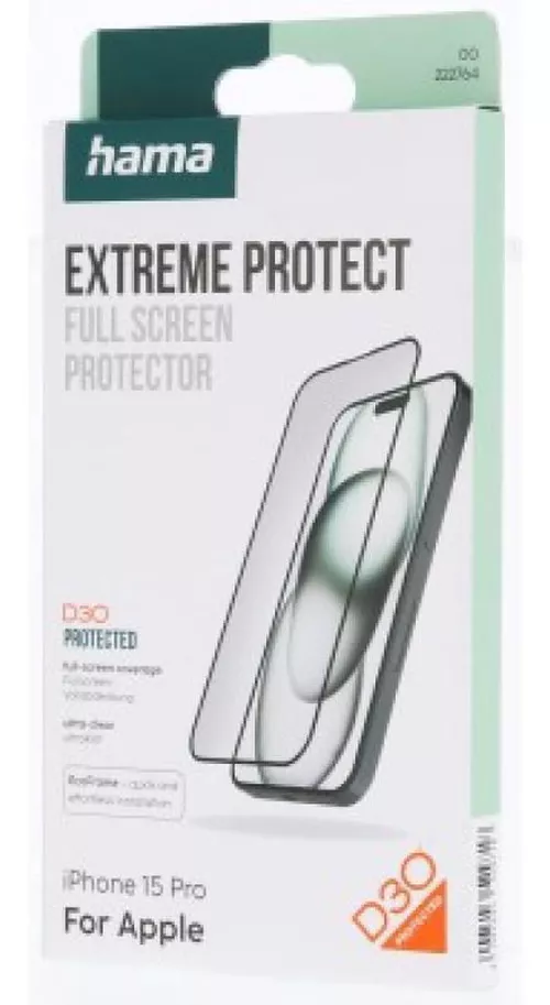купить Стекло защитное для смартфона Hama 222764 Extreme Pro iPhone 15 Pro в Кишинёве 
