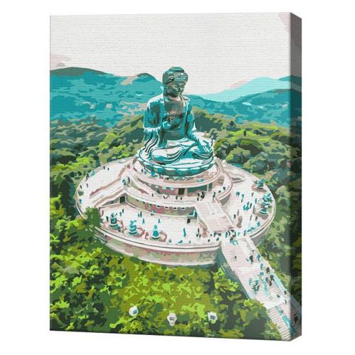 cumpără Tablou pe numere BrushMe RBS52478 30x40cm (în cutie) Eco, Marele Buddha Tian Tan în Chișinău 