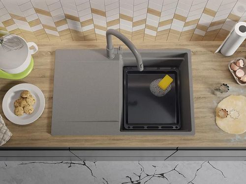 купить Мойка кухонная Primagran San Francisco 780-50 level Grey + accesorii 500x780 MHFKS в Кишинёве 