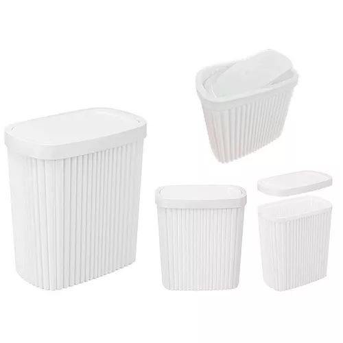 купить Урна для мусора Бытпласт 55671 Econova Velvet 1.9l, 16x10x17.2cm, alb в Кишинёве 