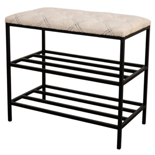 купить Полка для обуви Nex Home Pantofar 3 nivele Teddy, metal, max.150kg, 80x32x52cm, 51 Bej deschis в Кишинёве 