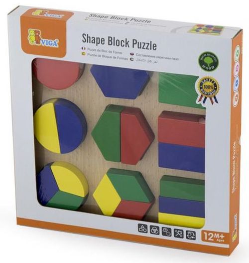 купить Головоломка Viga 58573 Puzzle sortator cu forme geometrice si fractii в Кишинёве 