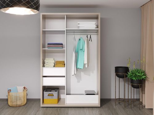 купить Шкаф Bayro Parma Graphite 1400x2250x600 серый камень, купе в Кишинёве 