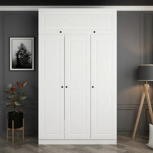 cumpără Dulap Trendy Minar 3 Mebran Kapak 2 235-Alb, 135x235x52cm în Chișinău 
